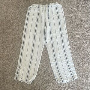 Brandy Melville / John Galt Blue & White Striped Wide Leg Pants